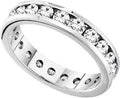 Dazzlingrock Women Eternity Wedding Anniversary Band | 1.40 Ctw | Round White Natural Diamond | 14K Real Solid Gold
