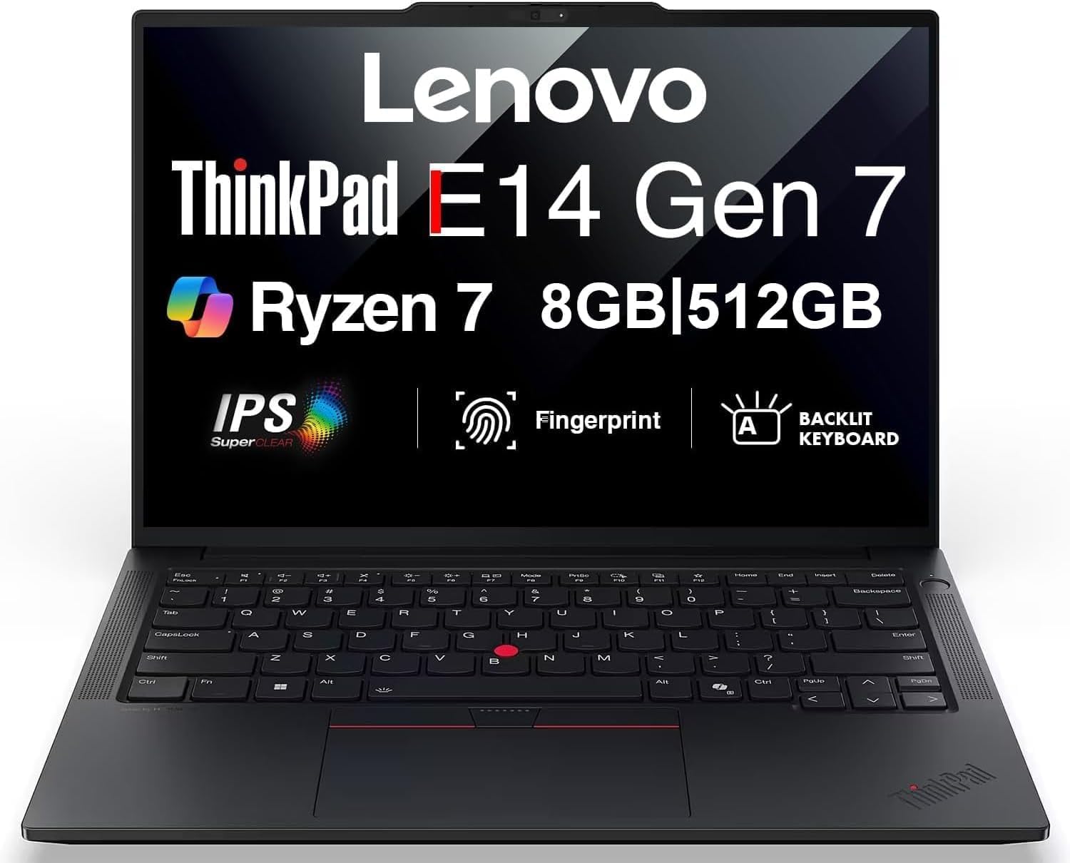 Lenovo 2026 ThinkPad E14 Gen 7 AI Copilot Business Laptop 14" FHD+ Display | AMD Ryzen 7 250, ME2 Customized 8GB/16GB/32GB/64GB DDR5 RAM, 512GB/1TB/2TB SSD, Backlit, FP, 5M RGB Webcam, TB4, Win 11 Pro