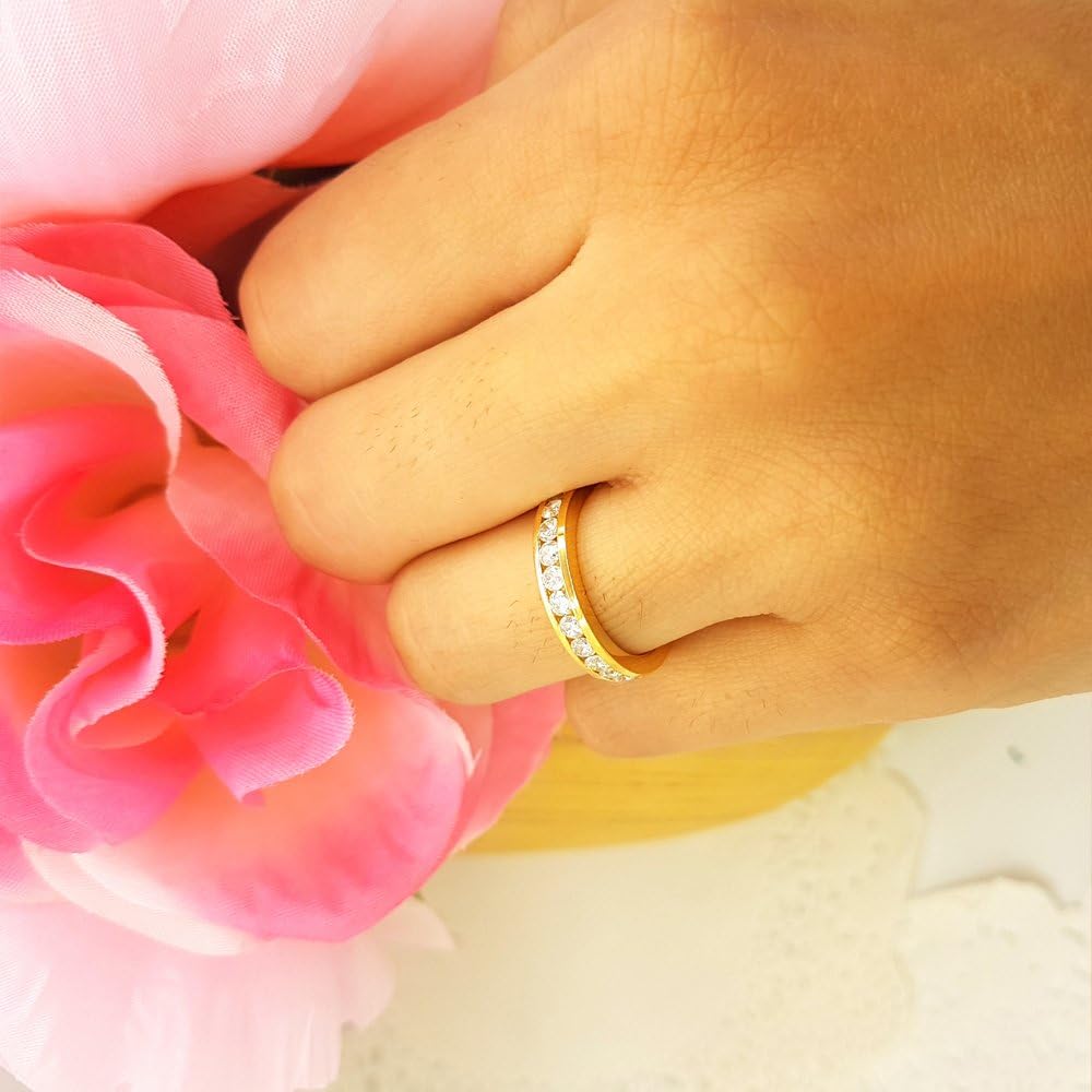 Dazzlingrock Women Eternity Wedding Anniversary Band | 1.40 Ctw | Round White Natural Diamond | 14K Real Solid Gold