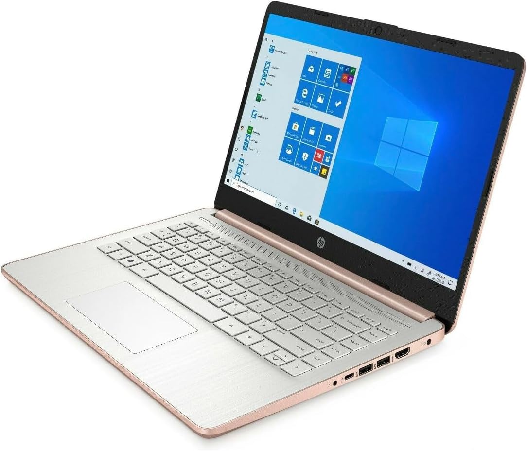 HP Rose Gold Ultrabook 14" HD Micro-Edge Anti-Glare Display, Intel N4500 | ME2 Customized 4GB, 8GB, 16GB, 32GB DDR4 RAM, 64GB, 256GB, 512GB, 1TB SSD, WiFi 6, Bluetooth 5.2, Webcam, Win 11 Pro