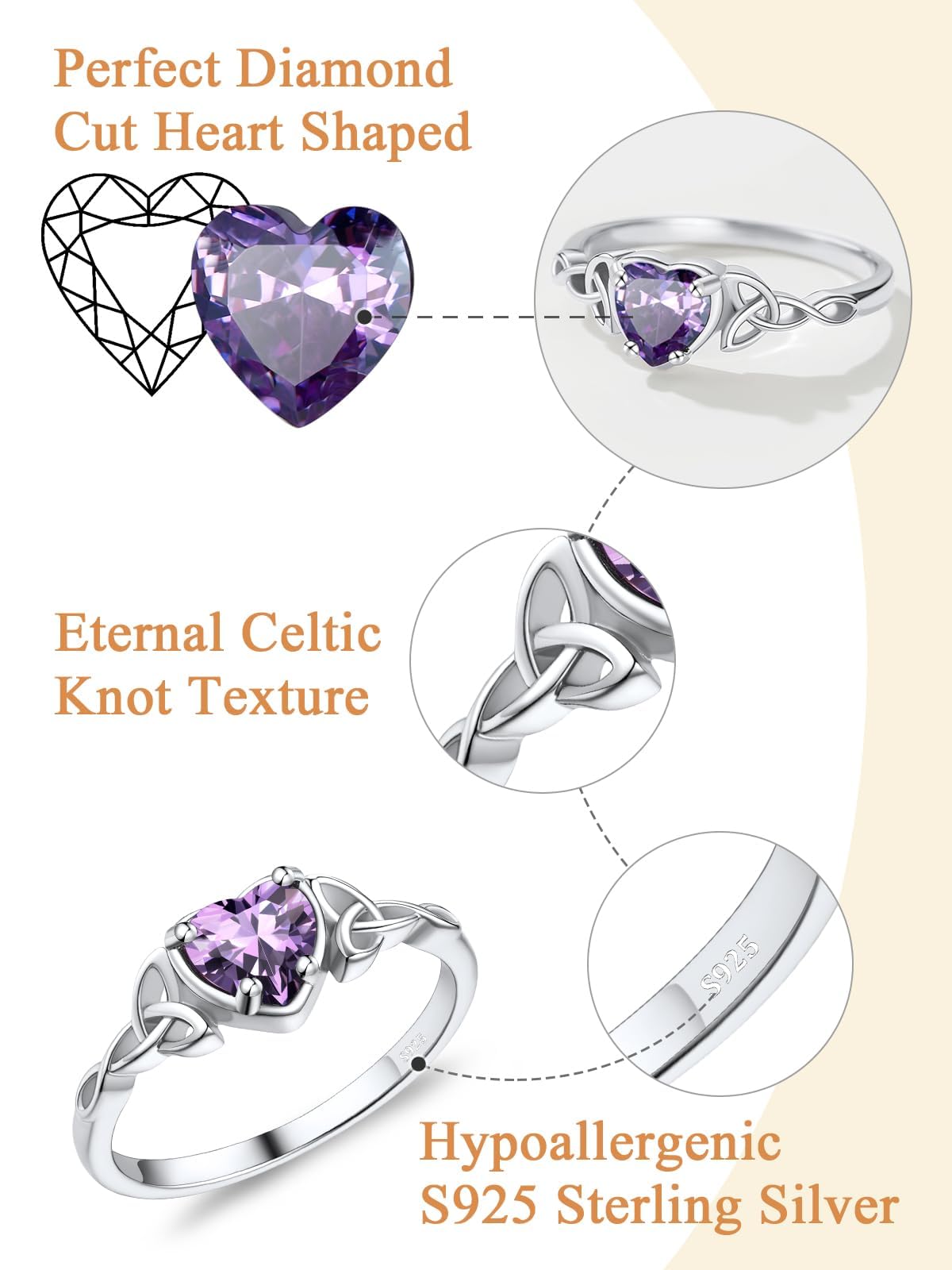Custom4U Personalized Birthstone Rings for Women Promise Rings for Her | Sterling Silver Mothers Ring Customized Cubic Zirconia Wedding/Valentine's Day/Mother's Day Jewelry Gift for Mom Wife