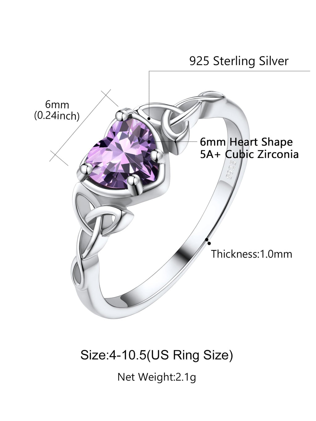 Custom4U Personalized Birthstone Rings for Women Promise Rings for Her | Sterling Silver Mothers Ring Customized Cubic Zirconia Wedding/Valentine's Day/Mother's Day Jewelry Gift for Mom Wife