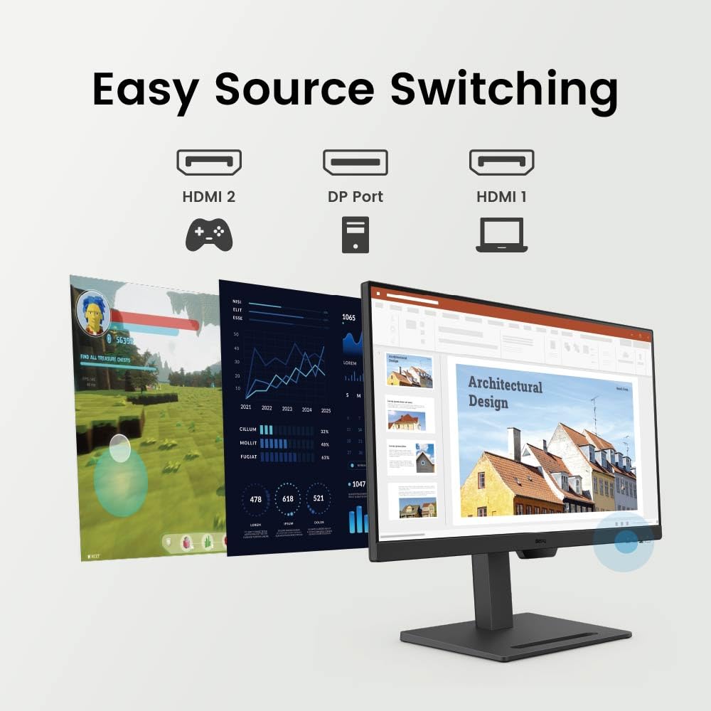 BenQ GW2790 Computer Monitor 27" FHD 1920x1080p | IPS | 100 hz | Eye-Care Tech | Low Blue Light | Anti-Glare | Adaptive Brightness | Tilt Screen | Built-in Speakers | DisplayPort | HDMI x2 | Low Blue Light | Anti-Glare | Adaptive Brightness | Height and T