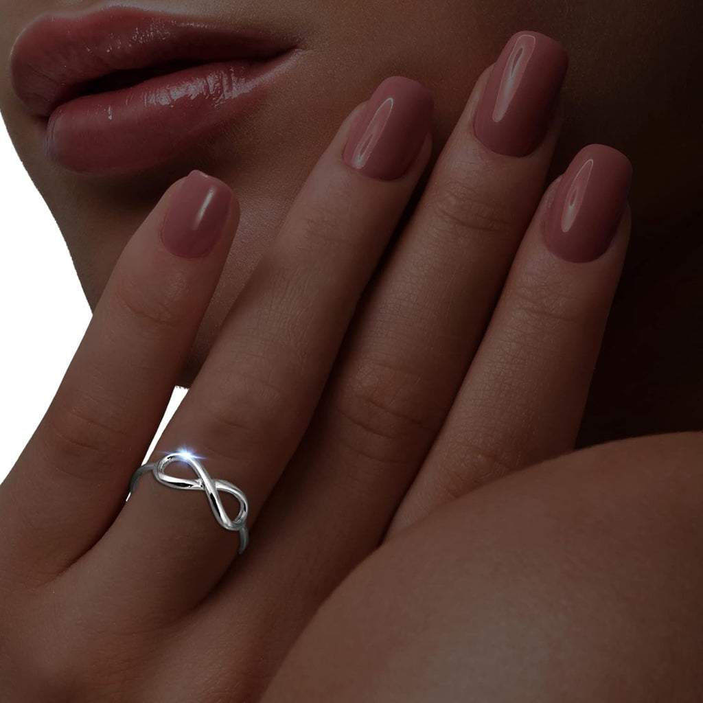 Bow Rings Infinity Rings for Women in Sterling Silver or 14k Gold - Fine Bow Jewelry Ribbon Ring - Valentines Day Bow Ring Gift for Her