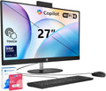 HP 27" FHD Touchscreen All-in-One Desktop, Intel Core Ultra 5 225U(12-core), 32GB DDR5 RAM, 2TB SSD, Windows 11 Home, Next-Gen AI PC Computer with Wired Keyboard & Mouse, Black, w/ 64GB Flash Drive
