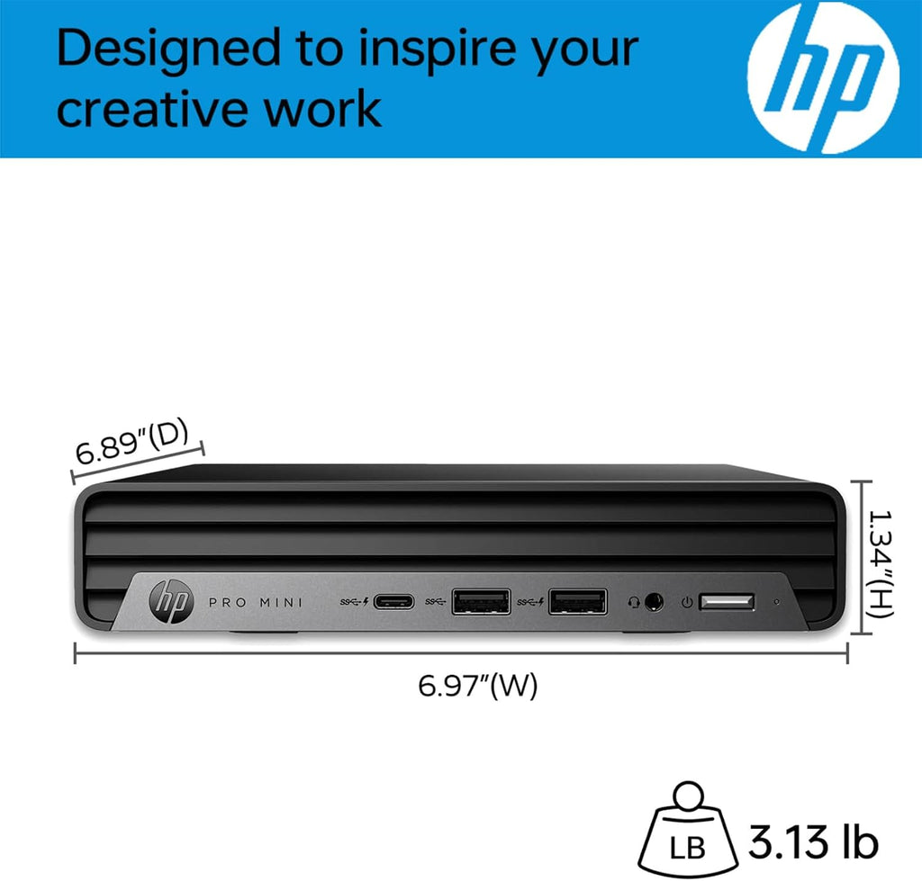 HP Pro Mini 400 G9 PC, i7-12700T, 32GB DDR5 RAM, 1TB SSD, Windows 11 Pro | Ultra-Compact Design Desktop Computer for Video Editing & Coding, Keyboard & Mouse Included, Windows 11 Pro