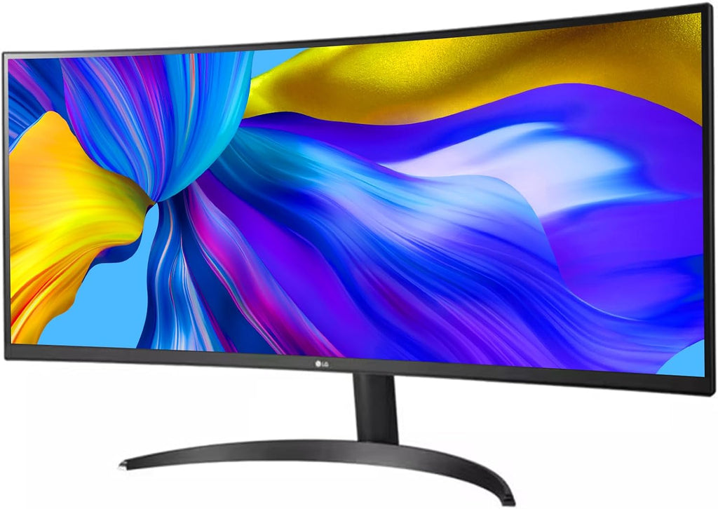 LG 34 Inch UltraWide Monitor, WQHD (3440x1440) Curved Display, 100Hz, sRGB 99%, HDR10, Dynamic Action Sync, Black Stabilizer, PBP, Dual Controller,Auto Input Switch, 1 x DisplayPort, 2 x HDMI, Black