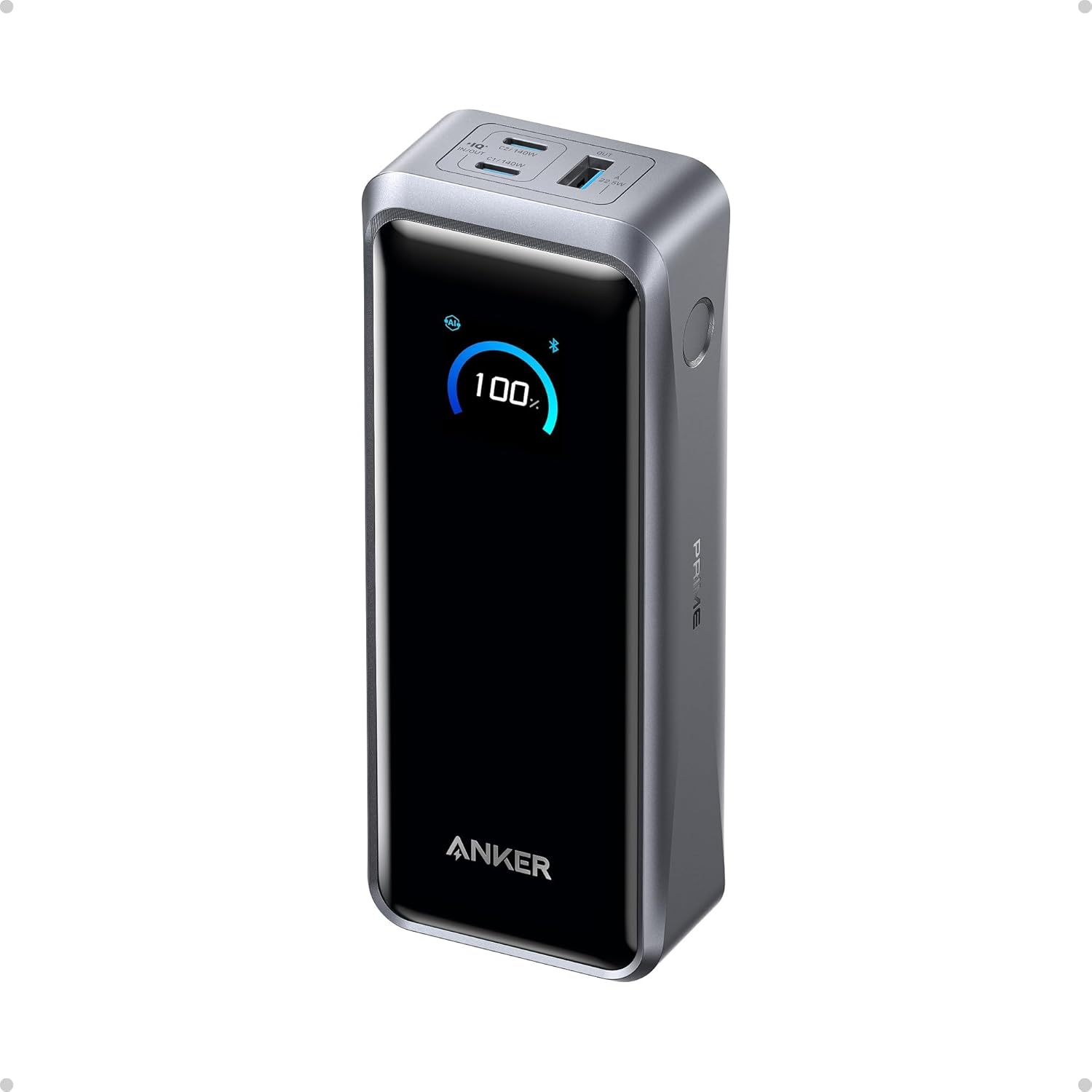Anker Prime Power Bank, 26,250mAh 300W Fast Charging | 3-Port Portable Charger, Two-Way Charging, TSA-Approved, App Control, for MacBook, iPhone 17 / 16 Series (Base Not Included)