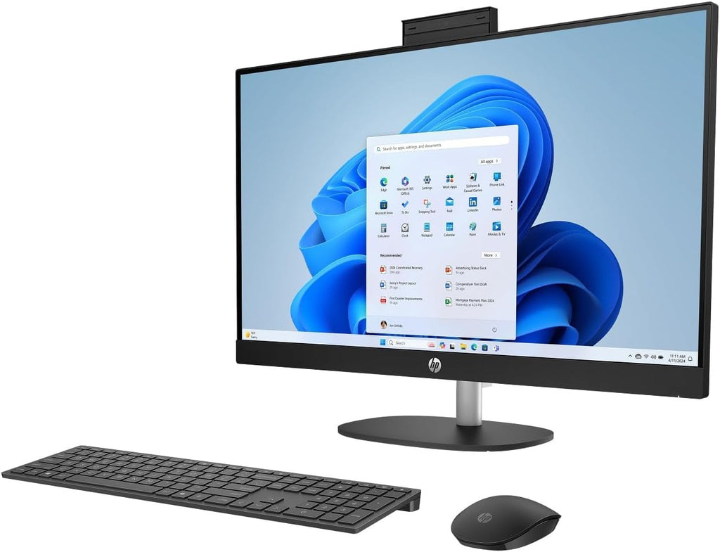 HP AI PC All-in-One Desktop 27" Touch IPS FHD Display, Intel Ultra 7-255U | ME2 Customized, 32GB/64GB DDR5,1TB/2TB SSD, FHD+IR Webcam, RJ-45, HDMI, Win 11 Pro) w/Wireless Keyboard & Mouse