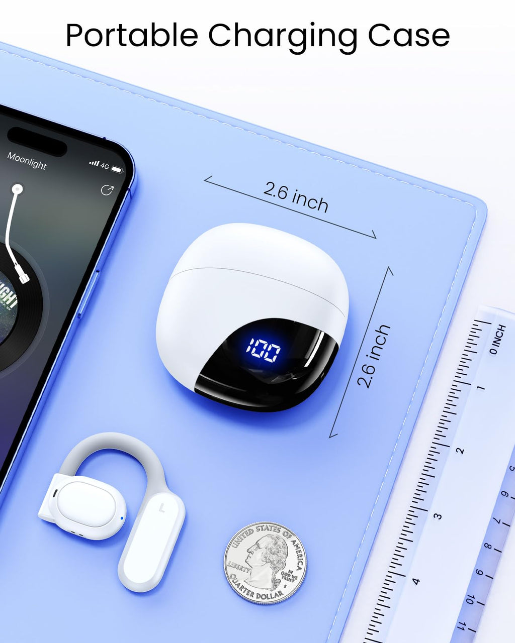 AI Translation Earbuds Real Time 164 Languages 80H Playtime Translator Ear Buds Audifonos Traductores Inglés Español Wireless Earphones Bluetooth AI Headphone for Travel Meeting Learning K08 Black