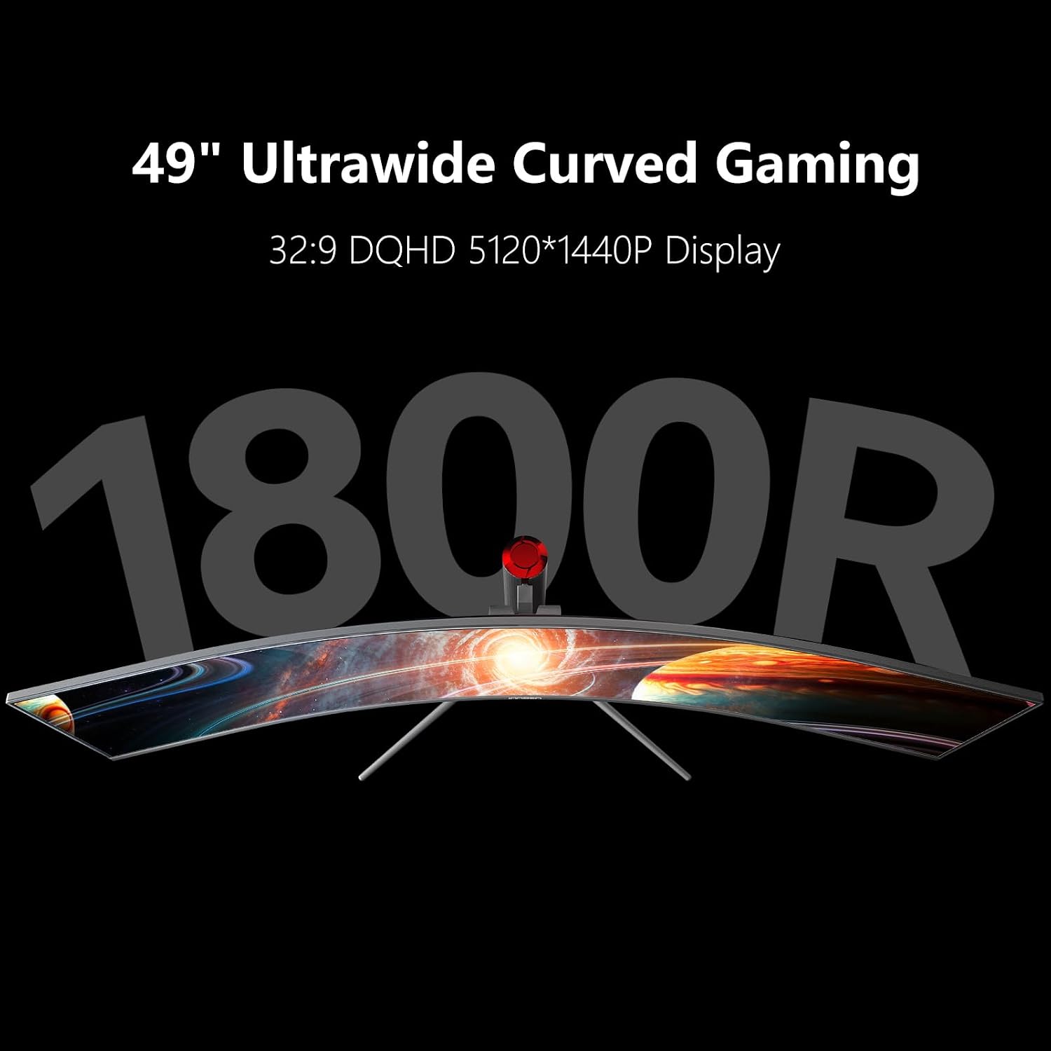 INNOCN 49" Curved Monitor Ultrawide Gaming 5K2K 120Hz 32:9 R1800-49C1R | 5120 x 1440P, 99% sRGB, HDR400, USB C, DisplayPort, HDMI, Built-in Speakers, Height/Tilt Adjustable