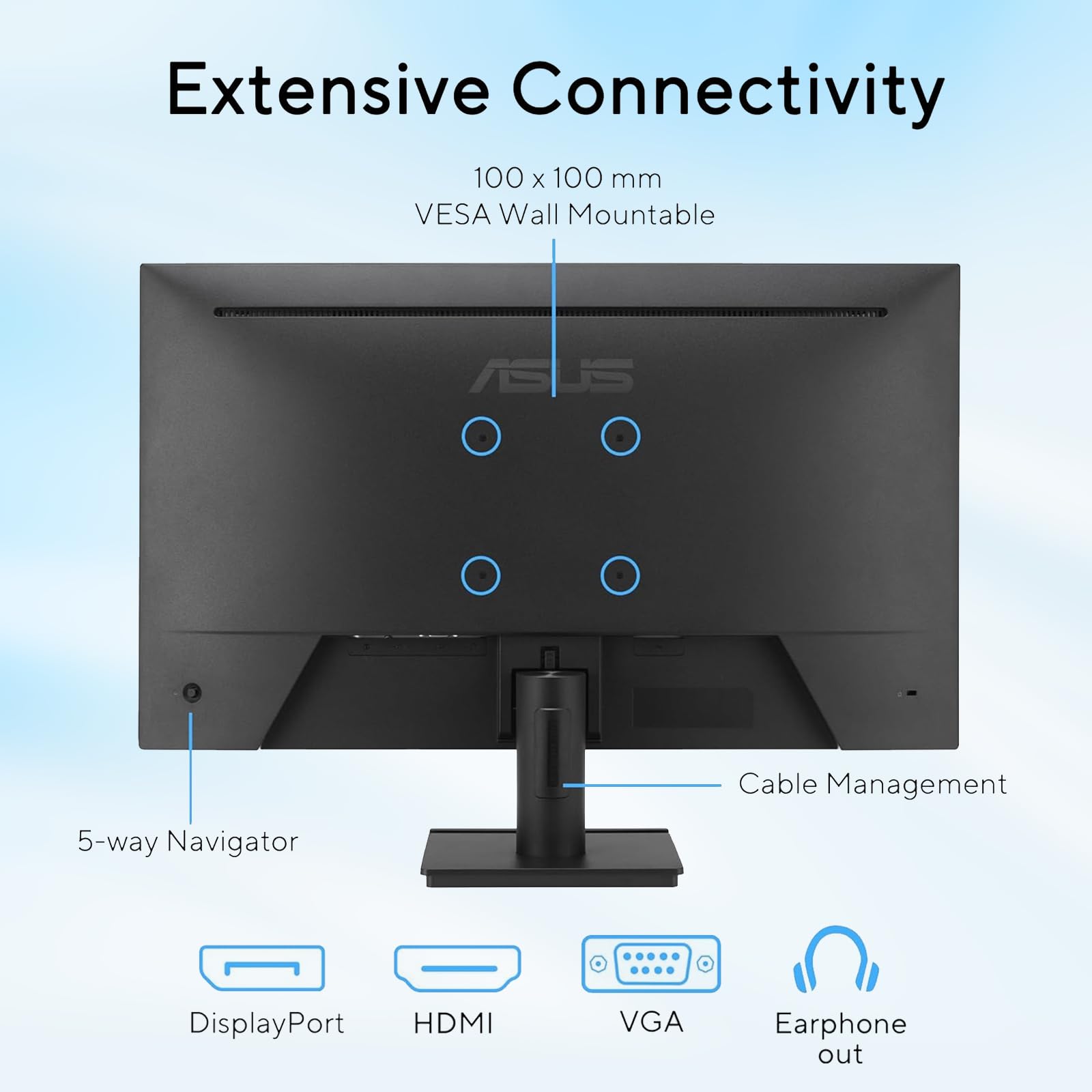 ASUS TUF 24" Gaming Monitor, FHD 1080p, Fast IPS, 240Hz, 0.3ms, AMD FreeSync Premium, G-SYNC Compatible, 99% sRGB, ELMB Sync, Eye Care, DisplayPort, HDMI, VESA Mount, Tilt Adjustment, Black