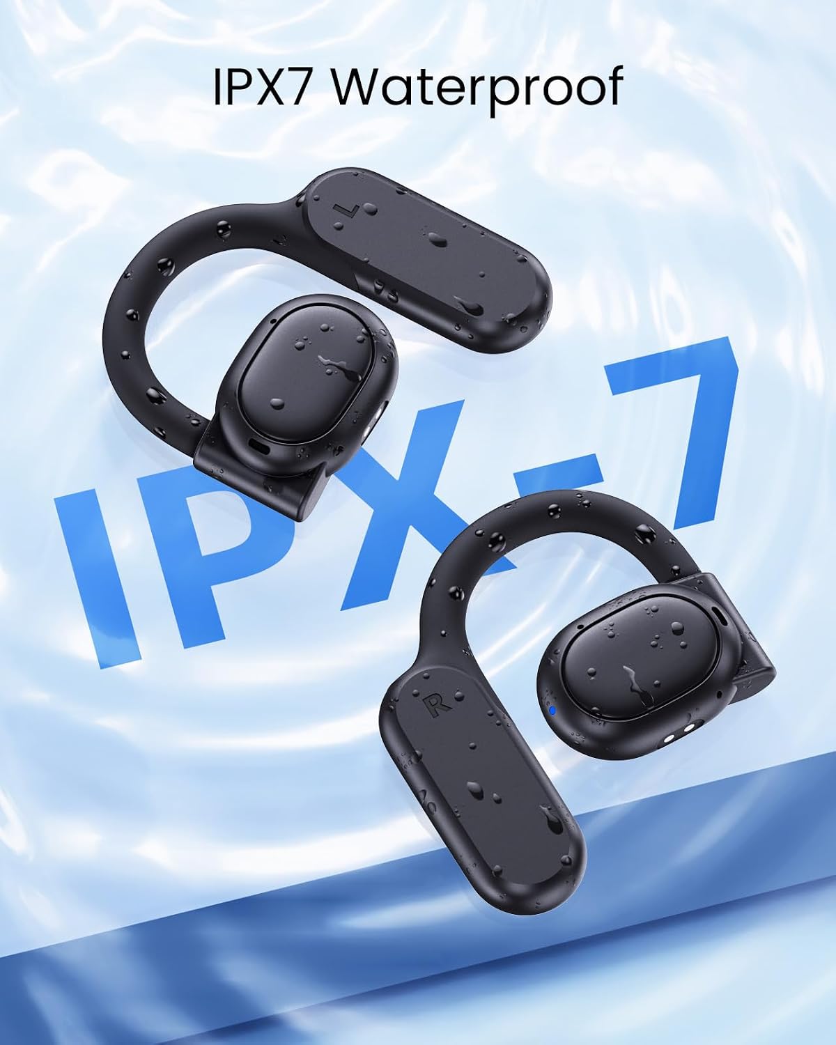 AI Translation Earbuds Real Time 164 Languages 80H Playtime Translator Ear Buds Audifonos Traductores Inglés Español Wireless Earphones Bluetooth AI Headphone for Travel Meeting Learning K08 Black