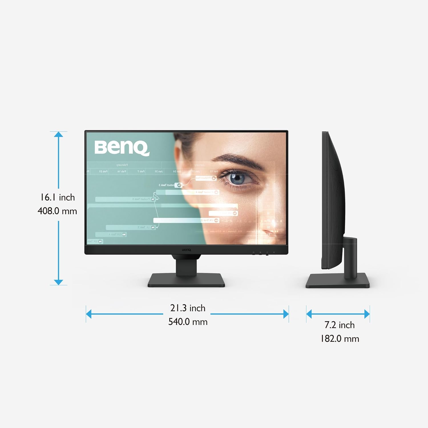 BenQ GW2790 Computer Monitor 27" FHD 1920x1080p | IPS | 100 hz | Eye-Care Tech | Low Blue Light | Anti-Glare | Adaptive Brightness | Tilt Screen | Built-in Speakers | DisplayPort | HDMI x2 | Low Blue Light | Anti-Glare | Adaptive Brightness | Height and T