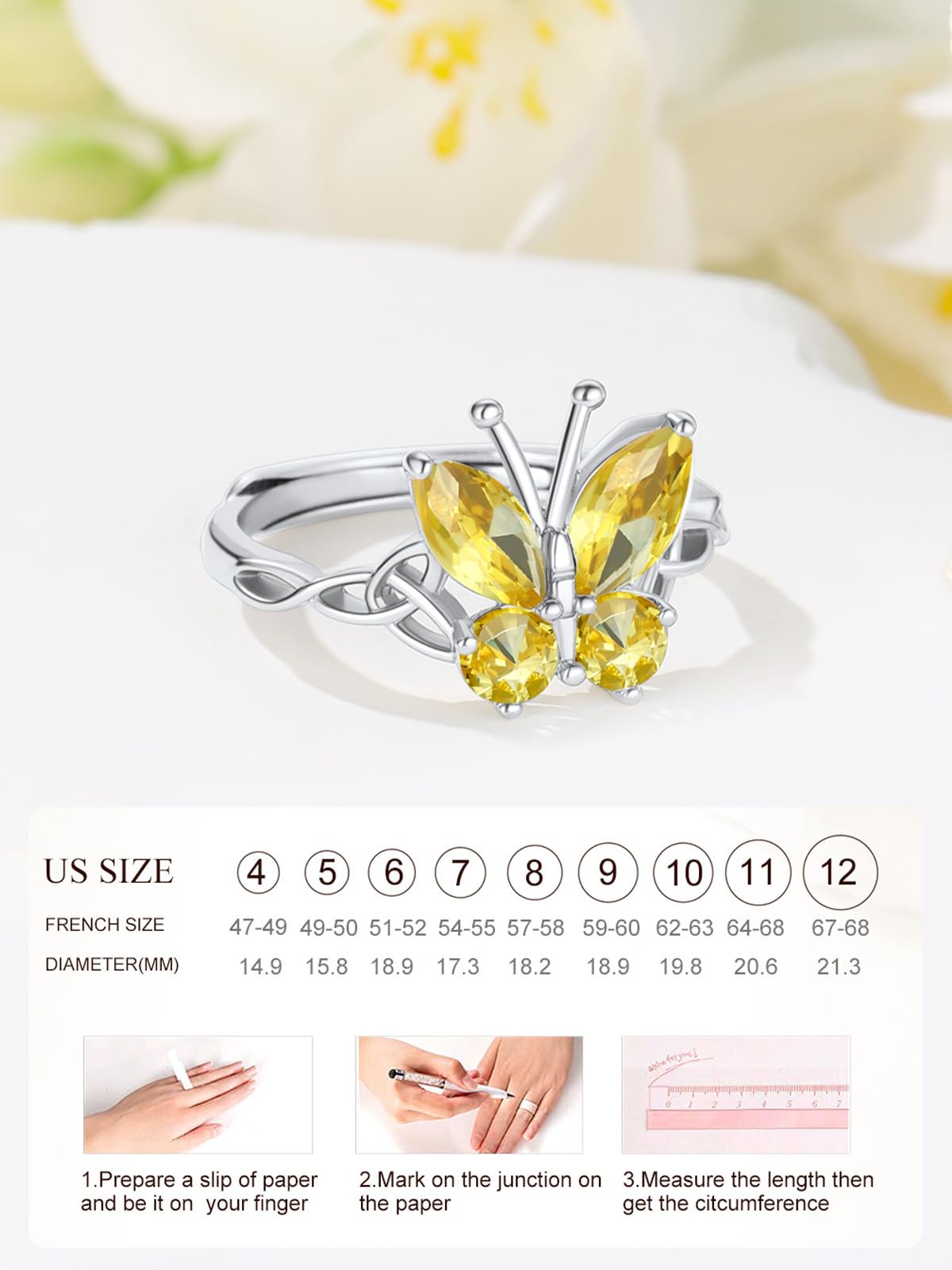 Custom4U Personalized Birthstone Rings for Women Promise Rings for Her | Sterling Silver Mothers Ring Customized Cubic Zirconia Wedding/Valentine's Day/Mother's Day Jewelry Gift for Mom Wife