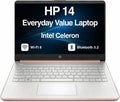 HP Rose Gold Ultrabook 14" HD Micro-Edge Anti-Glare Display, Intel N4500 | ME2 Customized 4GB, 8GB, 16GB, 32GB DDR4 RAM, 64GB, 256GB, 512GB, 1TB SSD, WiFi 6, Bluetooth 5.2, Webcam, Win 11 Pro