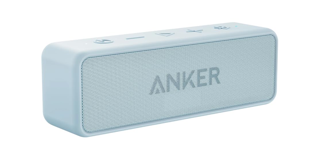 Anker soundcore 2 Portable Bluetooth Speaker, Stereo Sound, IPX7 | BassUp, 24H Playtime, Bluetooth 5, Wireless Speaker for Home, Outdoors, Travel