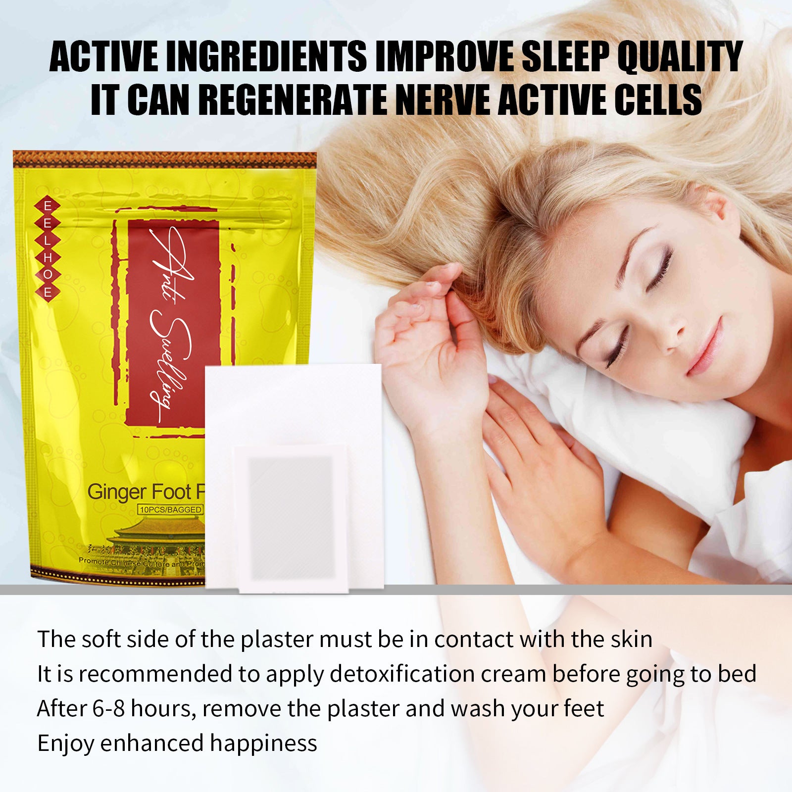 Tongluo Foot Patch To Relieve Meridian Tongluo Sleep Health Ginger Essence To Remove Dampness And Cold Body Care Patch
