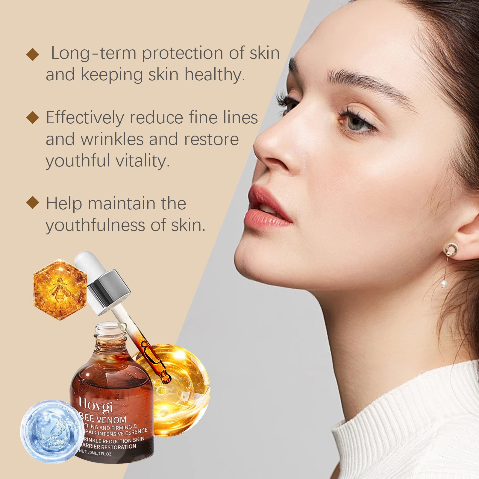 Hoygi Facial Moisturizing Essence For Deep Skin Moisturizing, Lifting, Firming, Hydrating And Rejuvenating Skin Hydrating Essence