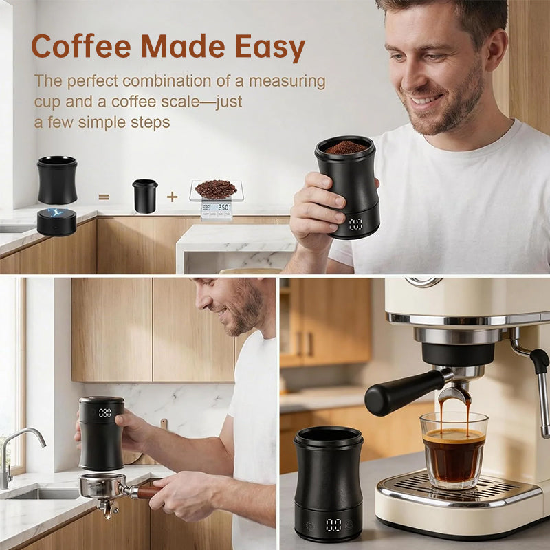 Lightweight Digital Coffee Dosing Cup, Rechargeable LED Weighing Cup for Espresso