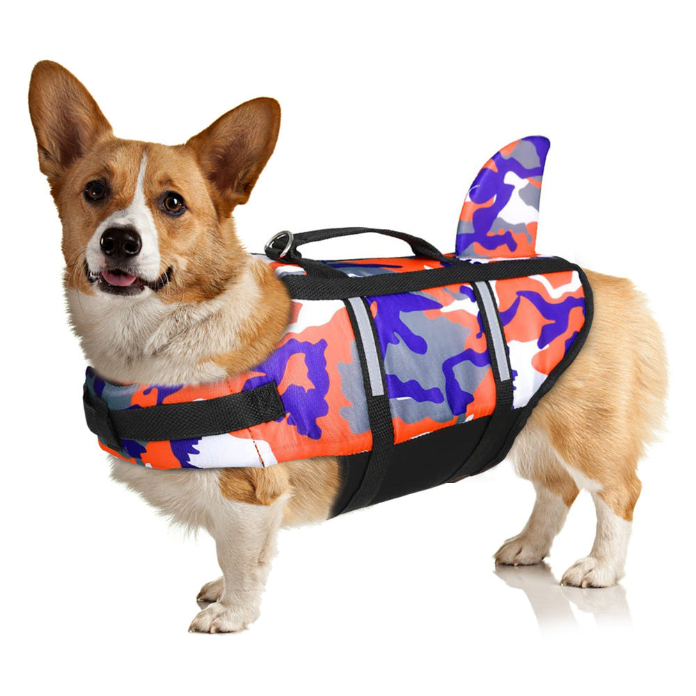 Dog Life Jacket Lightweight Adjustable Velcro Medium to Large Dog Swimwear