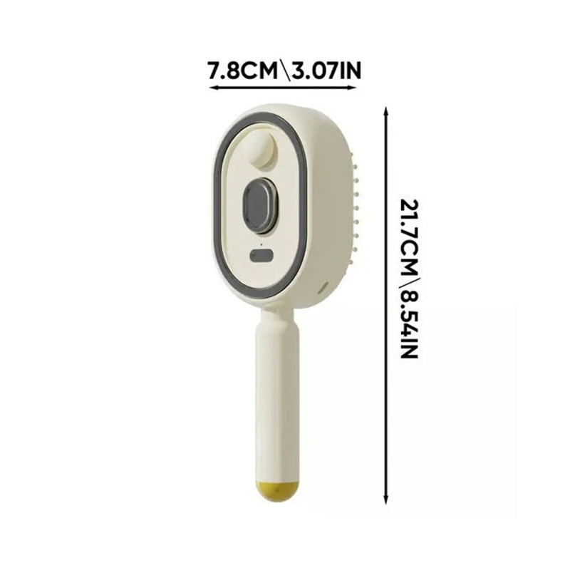 Electric Steam Hair Brush with Mist, Ionic Straightening Comb for Less Breakage & No Residue, Smooth Shiny Hair Styling Tool