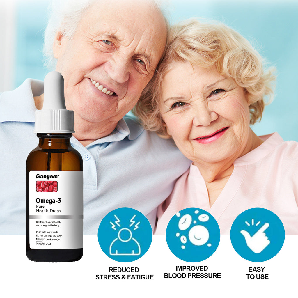 Omega-3 Pure Health Drops, Relieve Physical Discomfort Balance Blood Lipid Sugar Shu Health Care Drops