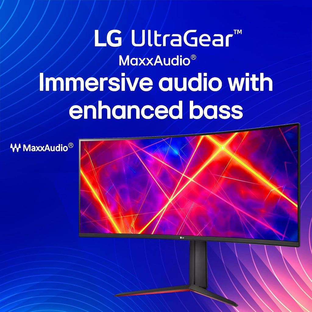 LG 34 Inch UltraWide Monitor, WQHD (3440x1440) Curved Display, 100Hz, sRGB 99%, HDR10, Dynamic Action Sync, Black Stabilizer, PBP, Dual Controller,Auto Input Switch, 1 x DisplayPort, 2 x HDMI, Black