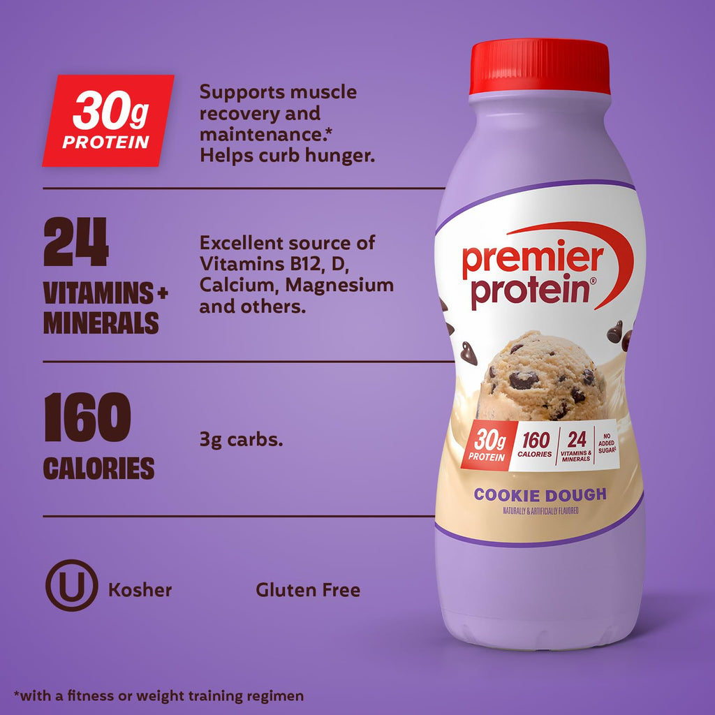 Premier Protein 30g High Protein Shake, Caramel, 12 Pack | 160 Calories, 24 Vitamins & Minerals, No Added Sugar, Supports Muscle Health, Gluten-Free, 11.5 oz