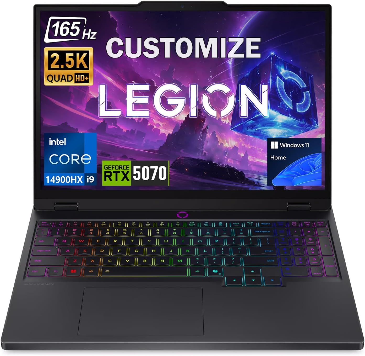 HP OMEN 16 RTX 5070 AMD Ryzen 9 240Hz QHD+ 2560x1600 RGB Gaming Laptop | AMD Ryzen 9 8940HX, Customized 16-64GB DDR5, 1-4TB SSD, 4-Zone RGB KB, Low Blue Light, Long Battery Life, Windows 11 Home
