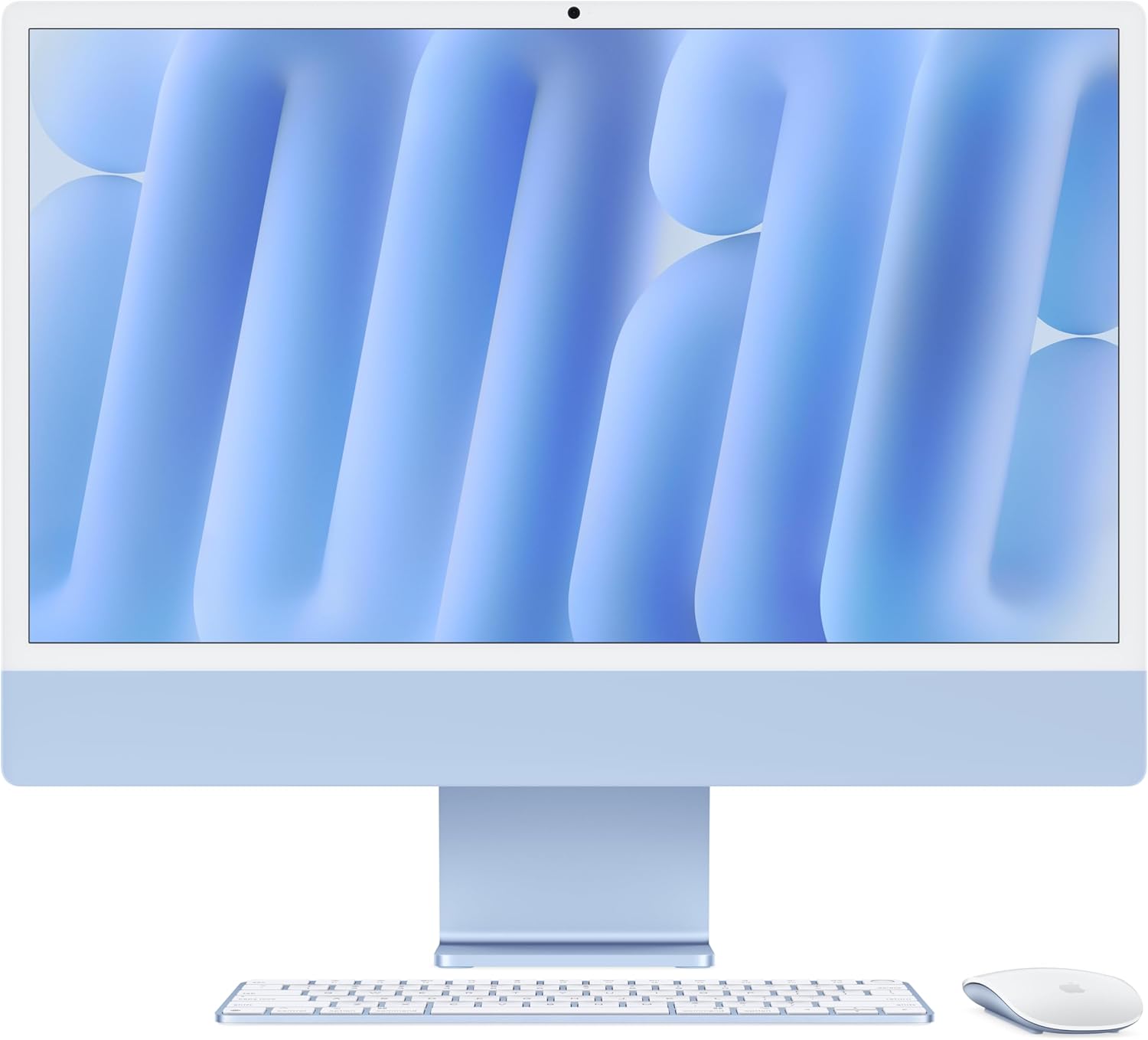 Apple 2024 iMac All-in-One Desktop Computer with M4 chip with 10-core CPU, 10-core GPU: Built for Apple Intelligence, 16GB Unified Memory, 256GB SSD Storage; Blue with AppleCare+ (3 Years)