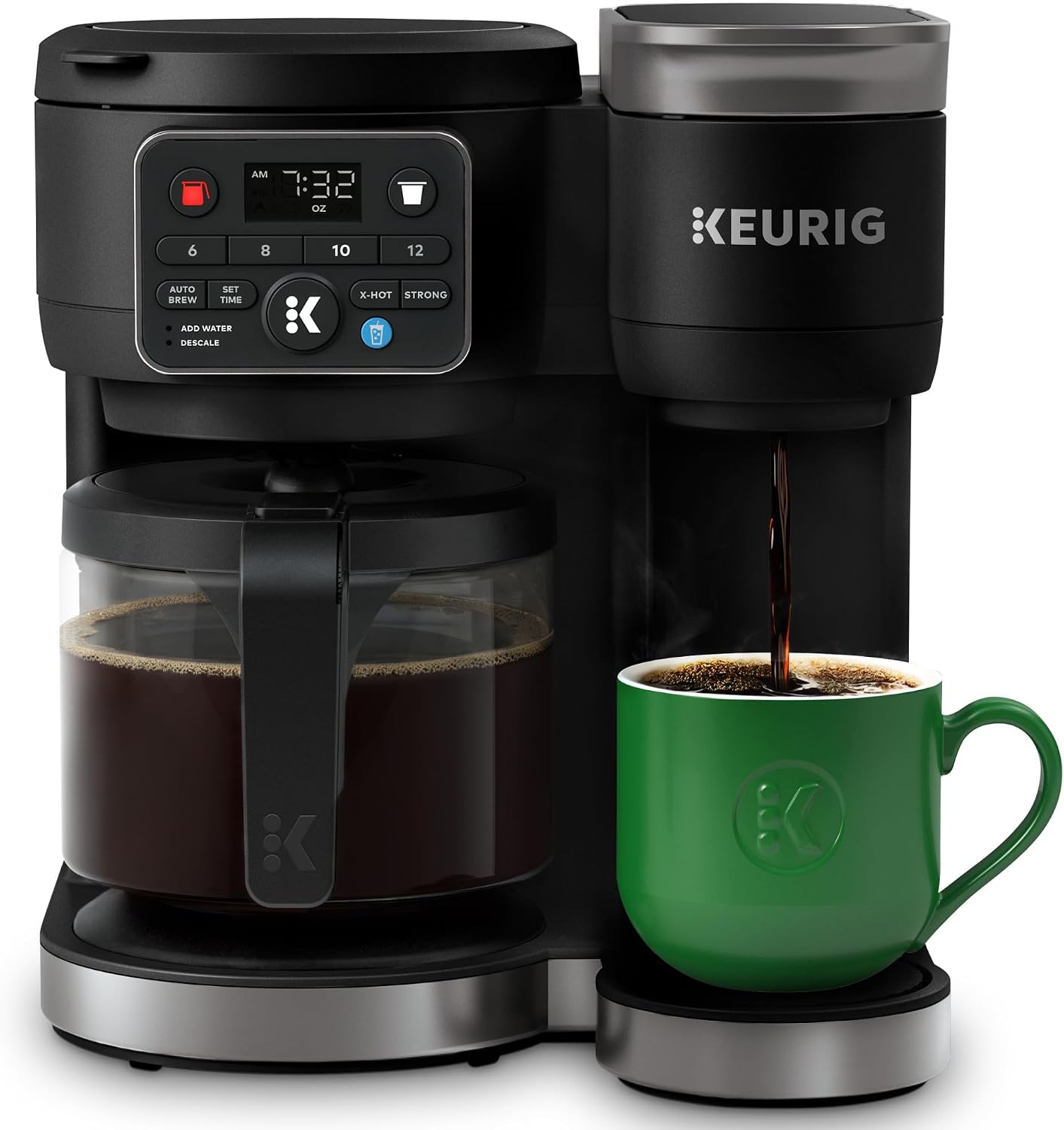 Keurig K-Duo Hot & Iced Single Serve & Carafe Coffee Maker, MultiStream Technology, 72oz Reservoir (Gen 2) | MultiStream Technology, Reservoir (Gen 2)