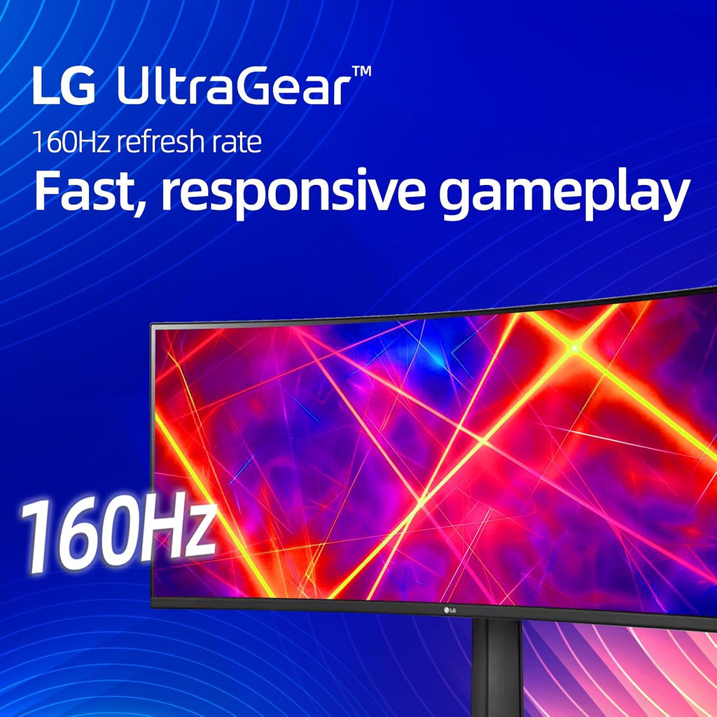 LG 34 Inch UltraWide Monitor, WQHD (3440x1440) Curved Display, 100Hz, sRGB 99%, HDR10, Dynamic Action Sync, Black Stabilizer, PBP, Dual Controller,Auto Input Switch, 1 x DisplayPort, 2 x HDMI, Black