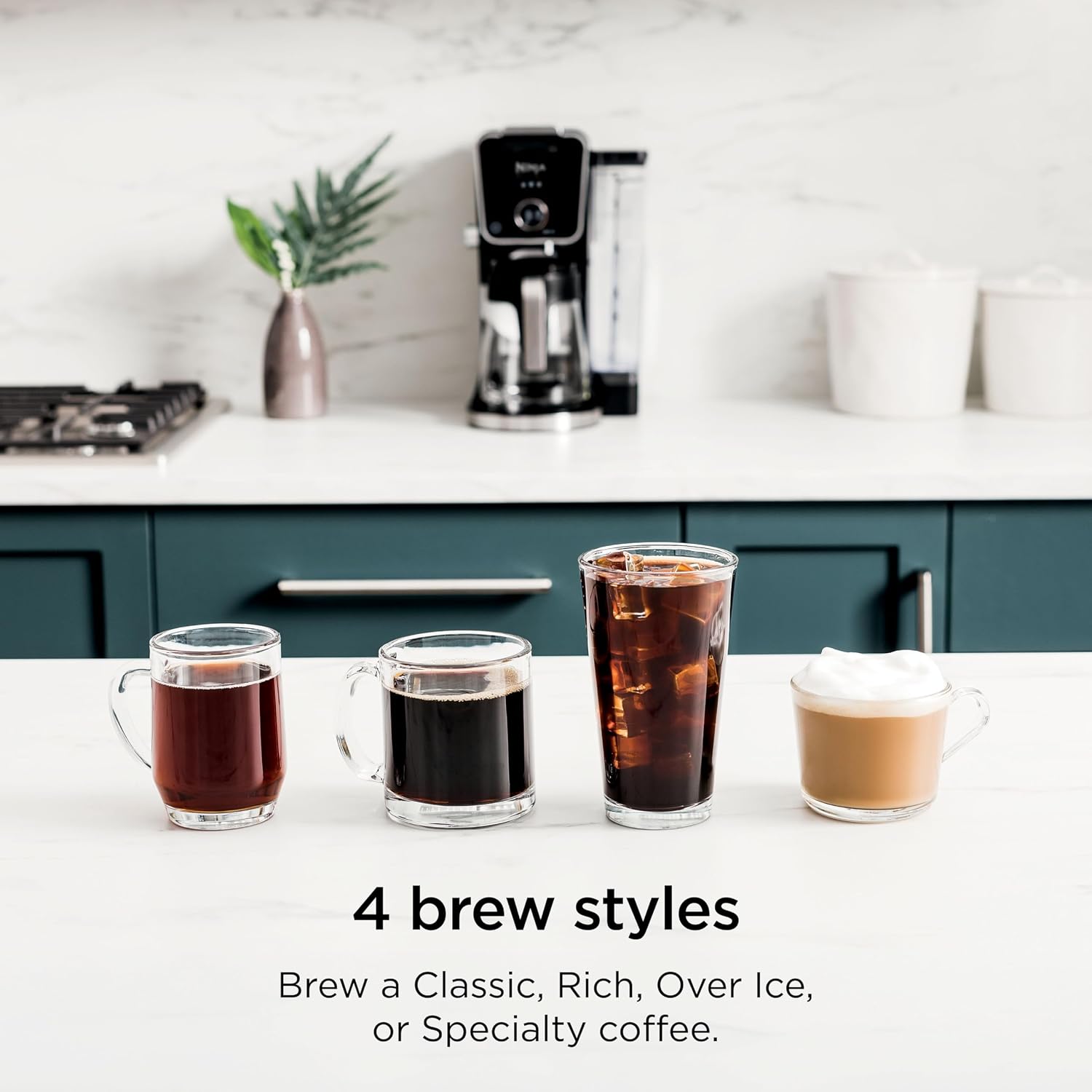 Ninja Specialty Drip Coffee Maker, DualBrew Pro, Black, CFP301 | Coffee Machine w/ Frother, Paper Filter, Brew with Pods & Grounds, K Cups Compatible, 4 Brew Styles, 13 Cup to Pot Sizes