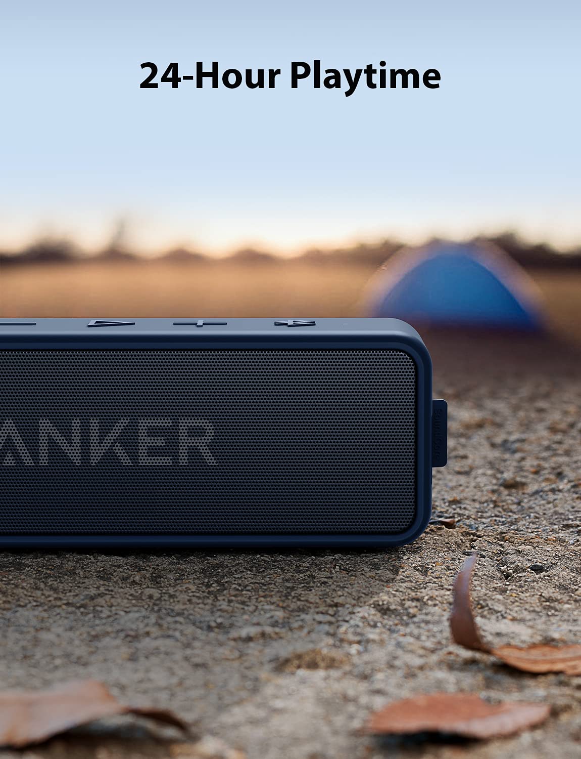 Anker soundcore 2 Portable Bluetooth Speaker, Stereo Sound, IPX7 | BassUp, 24H Playtime, Bluetooth 5, Wireless Speaker for Home, Outdoors, Travel