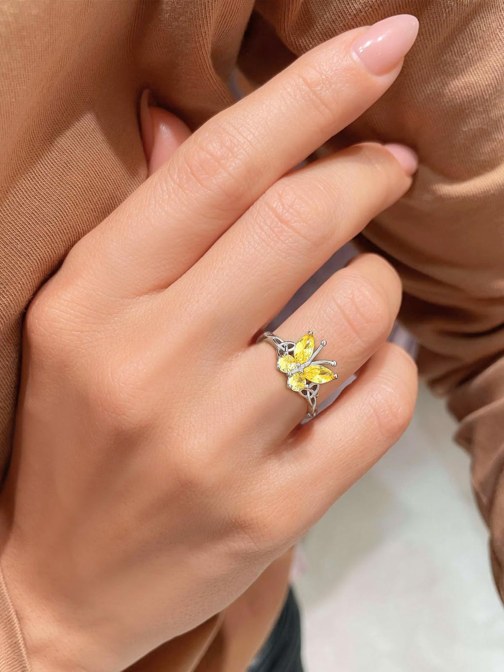 Custom4U Personalized Birthstone Rings for Women Promise Rings for Her | Sterling Silver Mothers Ring Customized Cubic Zirconia Wedding/Valentine's Day/Mother's Day Jewelry Gift for Mom Wife