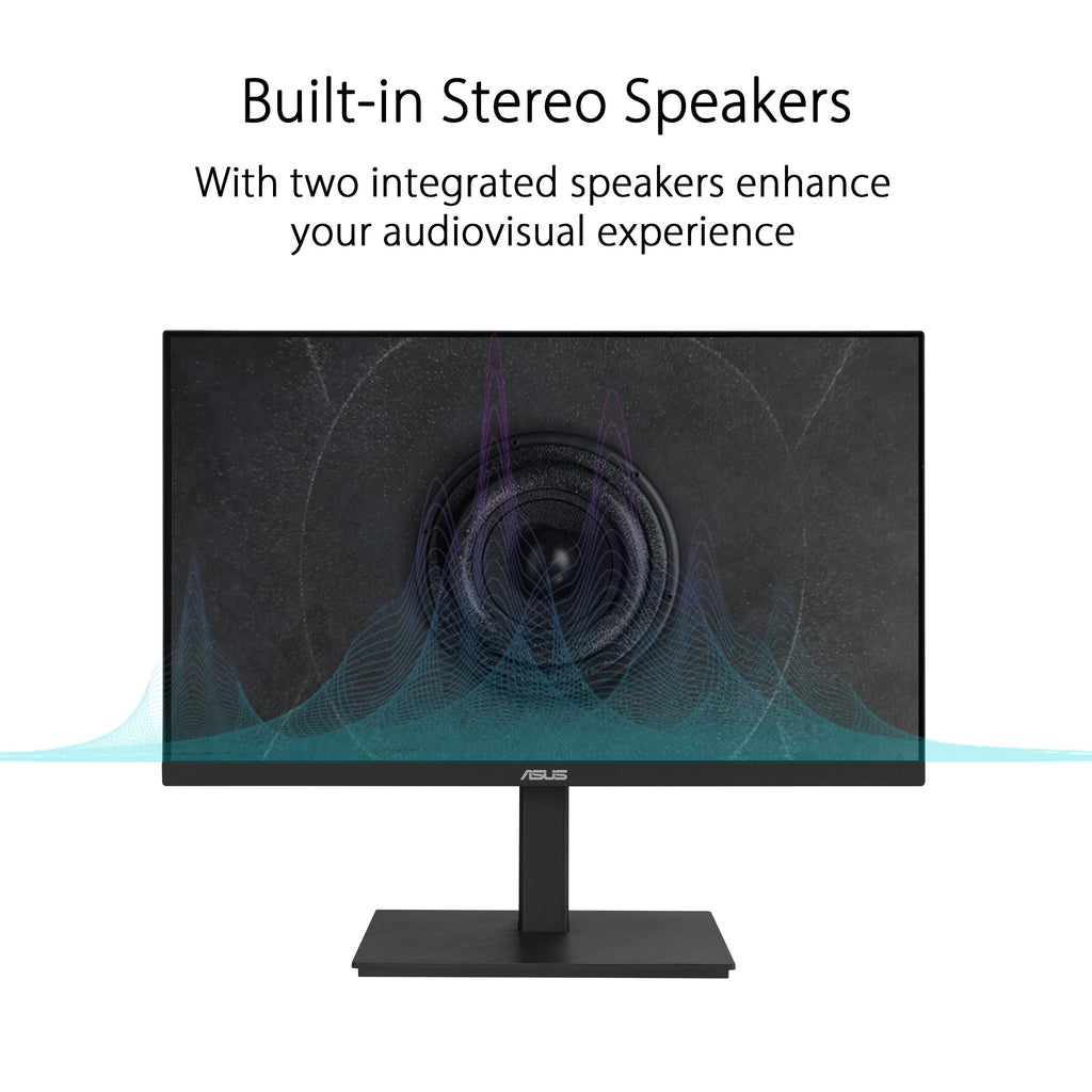 ASUS 27" Computer Monitor (VA279QG) - Full HD, IPS, 120Hz, 1ms MPRT, Adaptive-Sync, Eye Care, Low Blue Light, Flicker Free, HDMI, DisplayPort, VGA, Speakers, VESA Mountable, 99% sRGB, 3yr Warranty