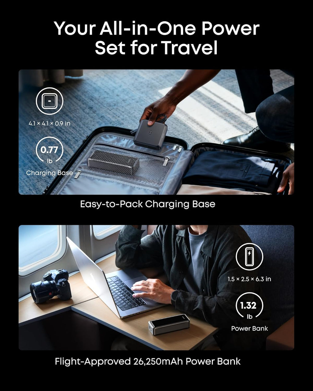 Anker Prime Power Bank, 26,250mAh 300W Fast Charging | 3-Port Portable Charger, Two-Way Charging, TSA-Approved, App Control, for MacBook, iPhone 17 / 16 Series (Base Not Included)