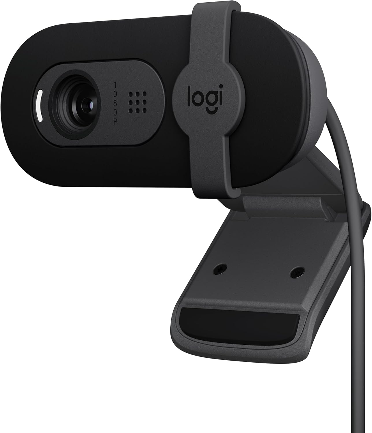 Logitech Brio 100 Full HD 1080p Webcam for Streaming and Meetings - White | 1080p with auto-light correction, built-in mic, privacy shutter, USB-A, compatible with Teams, Google Meet, Zoom and more