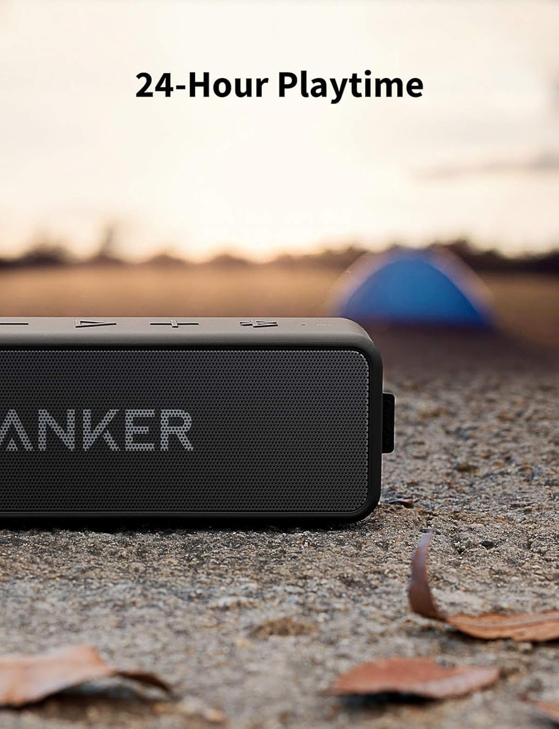 Anker soundcore 2 Portable Bluetooth Speaker, Stereo Sound, IPX7 | BassUp, 24H Playtime, Bluetooth 5, Wireless Speaker for Home, Outdoors, Travel