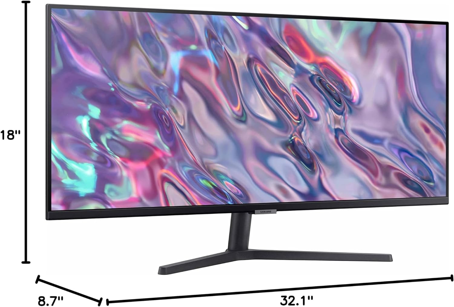 SAMSUNG 34" ViewFinity S50GC Series Ultra-WQHD Monitor, 100Hz, 5ms, HDR10, AMD FreeSync, Eye Care, Borderless Design, PIP, PBP, LS34C502GANXZA, 2023, Black | 100Hz Refresh Rate, 5ms, HDR10, AMD FreeSync, Eye Care, Borderless Design, PIP, PBP, LS34C502GANX
