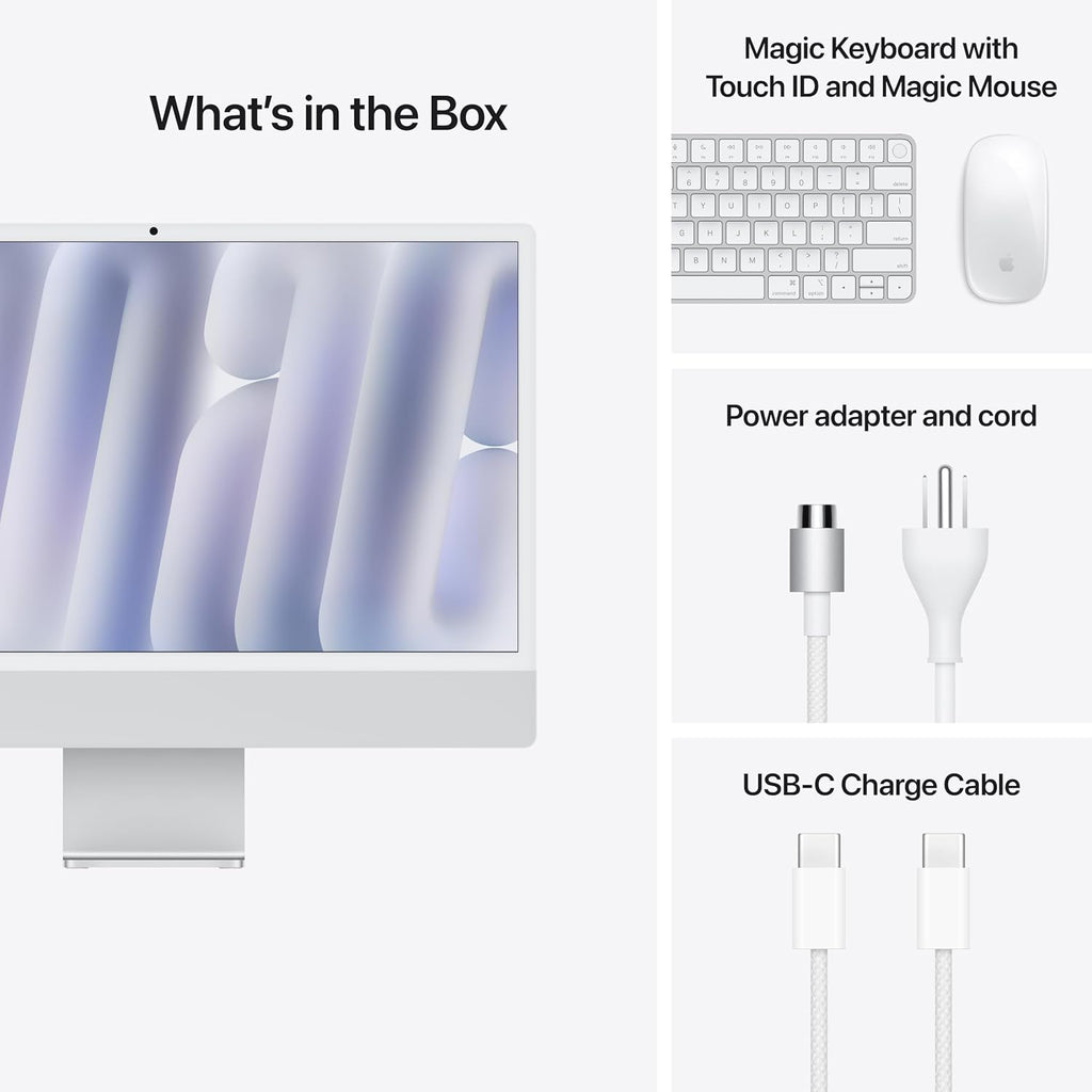 Apple 2024 iMac All-in-One Desktop Computer with M4 chip with 10-core CPU, 10-core GPU: Built for Apple Intelligence, 16GB Unified Memory, 256GB SSD Storage; Blue with AppleCare+ (3 Years)