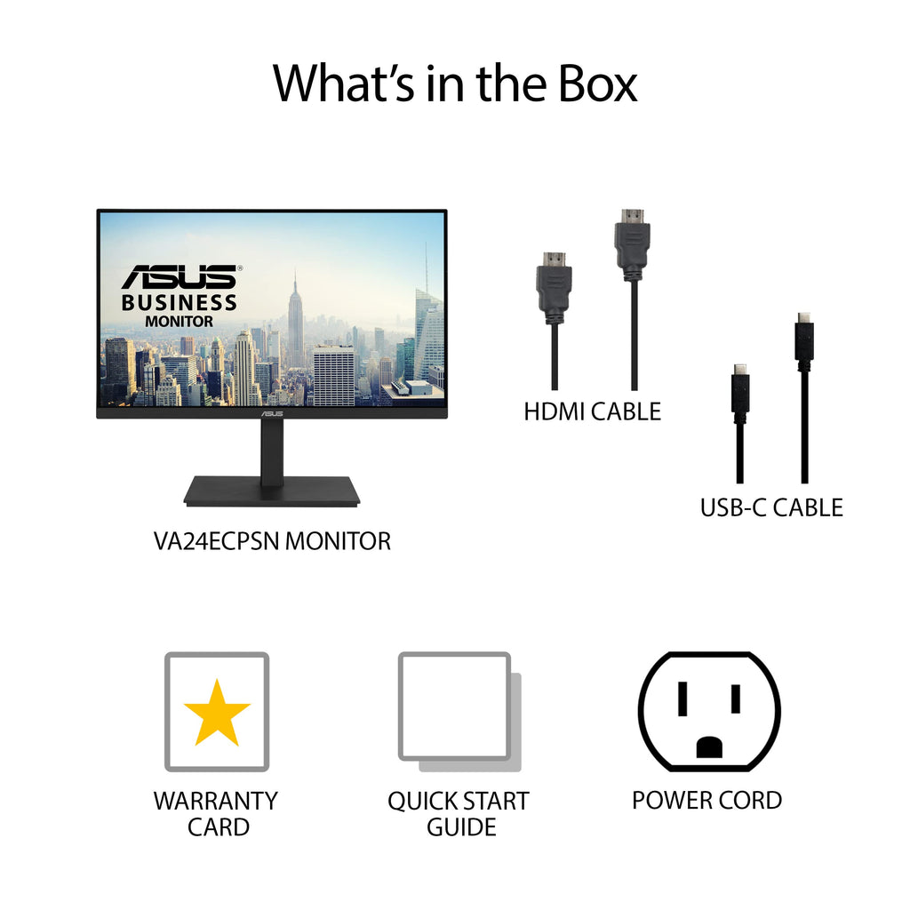 ASUS 27" Computer Monitor (VA279QG) - Full HD, IPS, 120Hz, 1ms MPRT, Adaptive-Sync, Eye Care, Low Blue Light, Flicker Free, HDMI, DisplayPort, VGA, Speakers, VESA Mountable, 99% sRGB, 3yr Warranty