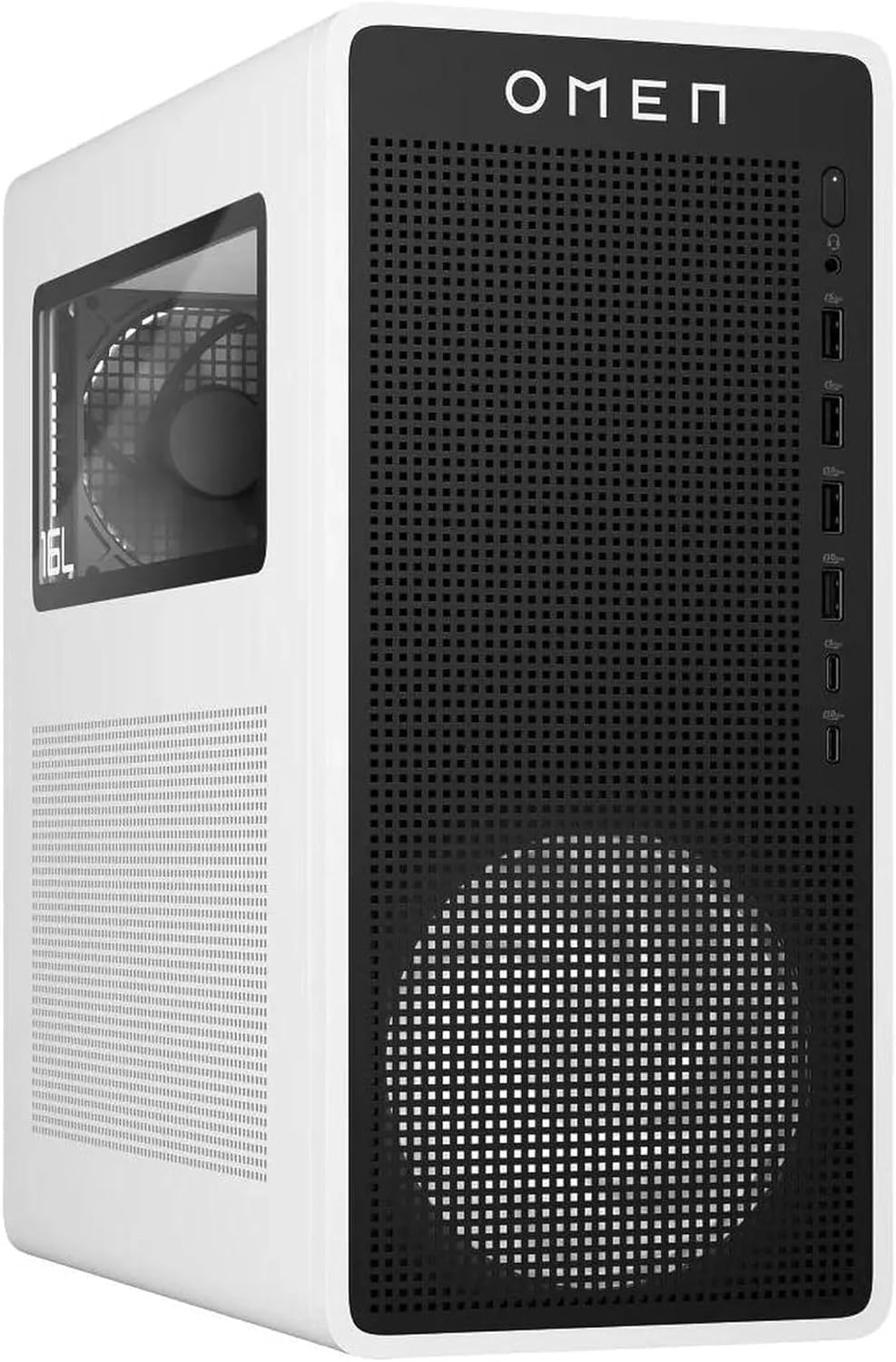 HP OMEN 16L TG03 Gaming Desktop PC | Intel Ultra 7 265F Processor | NVIDIA GeForce RTX 5060 Ti | 16GB GDDR7 RAM | 1TB NVMe SSD | VR-Ready Performance Tower | Panda Metal Finish