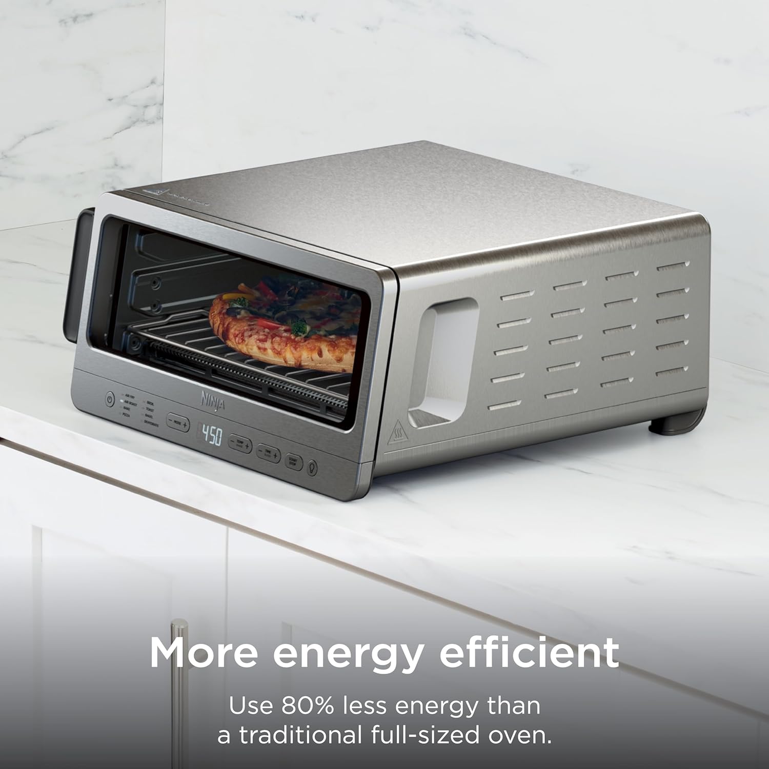 Ninja Flip Toaster Oven & Air Fryer, 8-in-1, Stainless Steel, SP151 | Air fry, bake, broil, toast, bagel, dehydrate, reheat, 1800W, Flip up & away, XL capacity