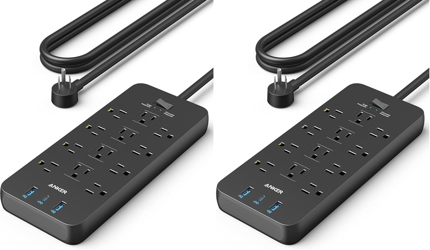 Anker Power Strip with 2100J Surge Protector, Outlet Extender, 20W, 12 AC | 5ft Extension Cord with Multiple Outlets, 1 USB C, 2 USB A, Home Office, Dorm Room Essentials, TUV Listed