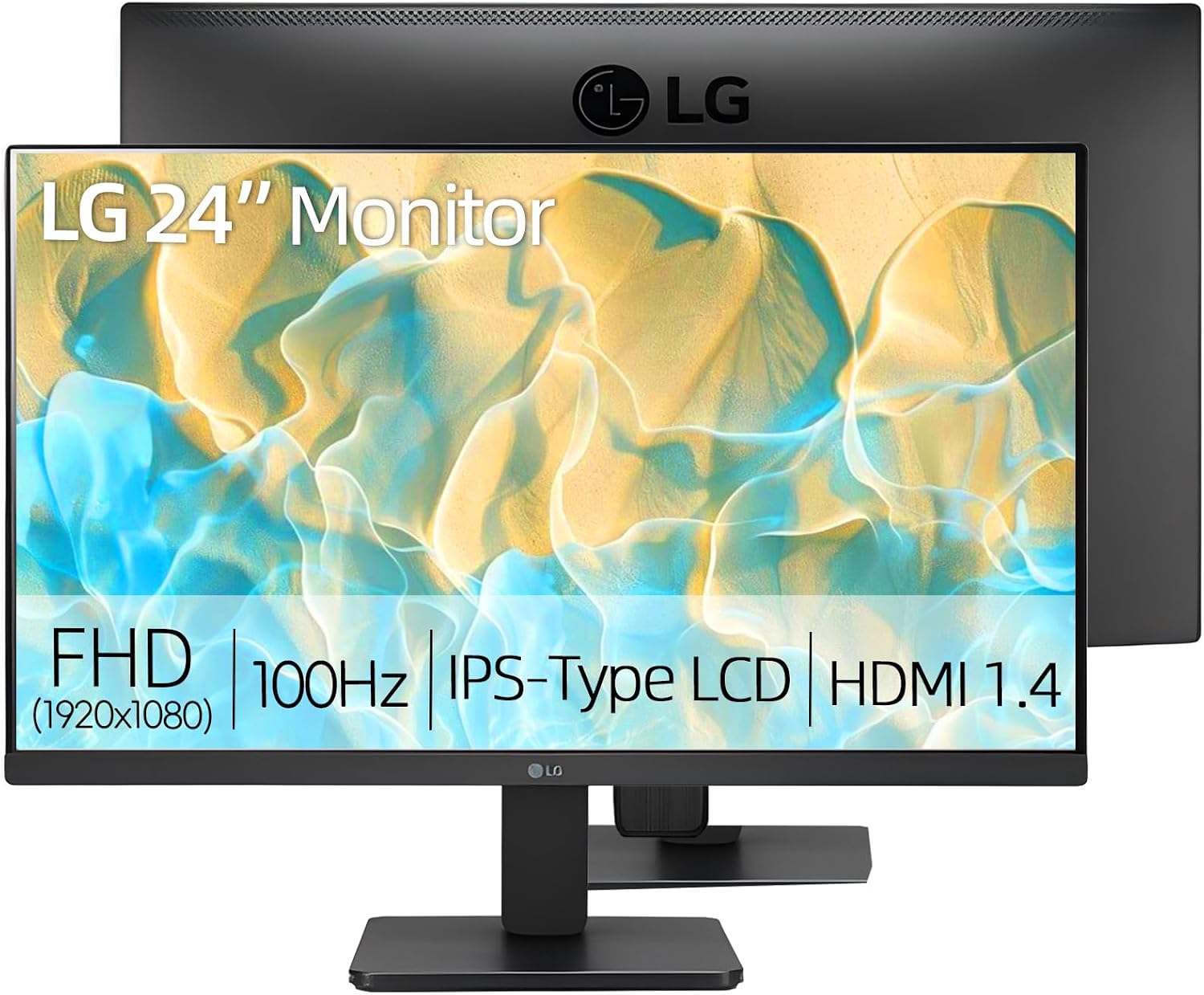 LG 34" UltraWide Monitor, IPS Display, WFHD(2560 x 1080), 100Hz, 5ms, HDR 400, sRGB 99%, HDMI DisplayPort, VESA Mount, Tilt Stand, Built for Multitasking & Productivity