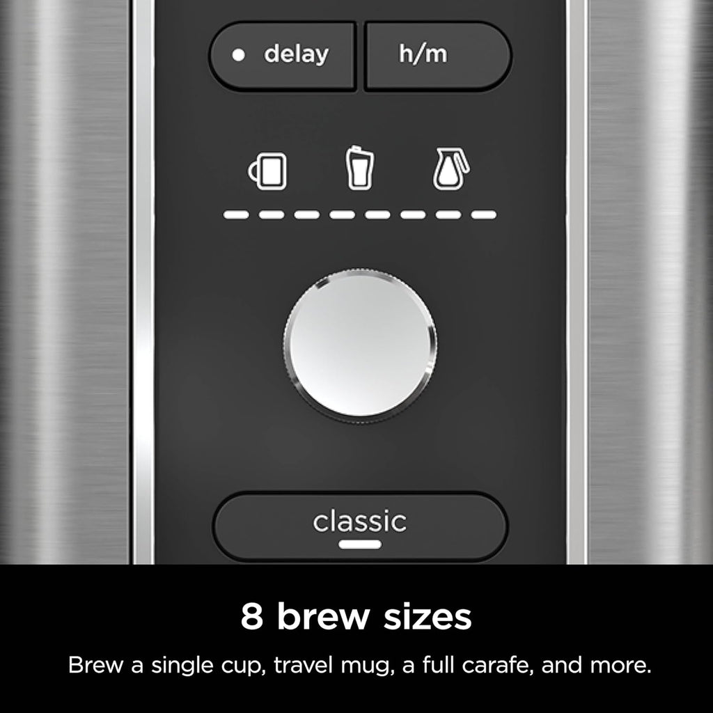 Ninja Hot & Iced XL Coffee Maker with Rapid Cold Brew, Black, CM371 | 4 Brew Styles, 8 Sizes Small Cup to Travel Mug, Single-Serve Coffee Brewer, 12-Cup Carafe, Removable Reservoir