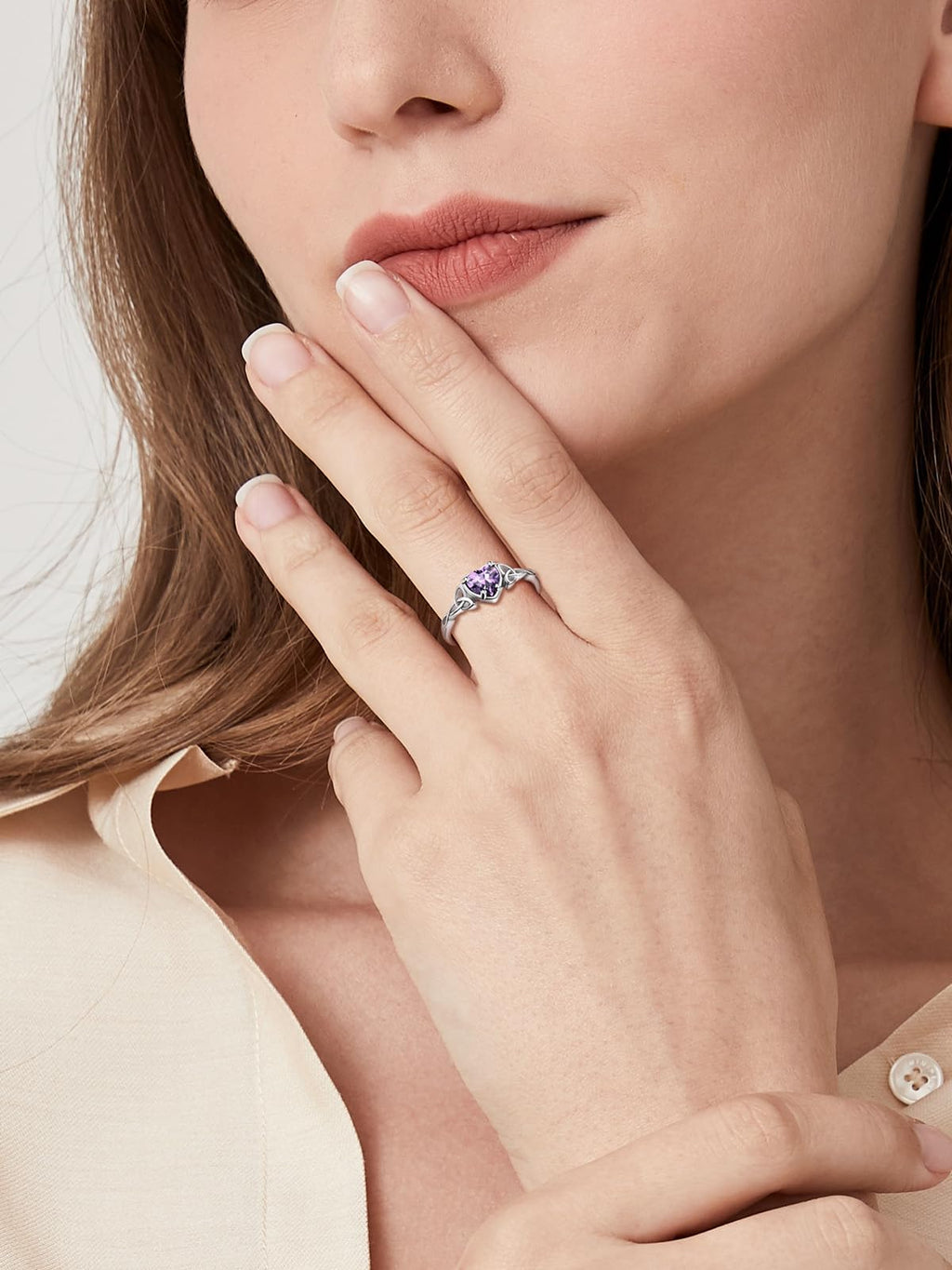 Custom4U Personalized Birthstone Rings for Women Promise Rings for Her | Sterling Silver Mothers Ring Customized Cubic Zirconia Wedding/Valentine's Day/Mother's Day Jewelry Gift for Mom Wife