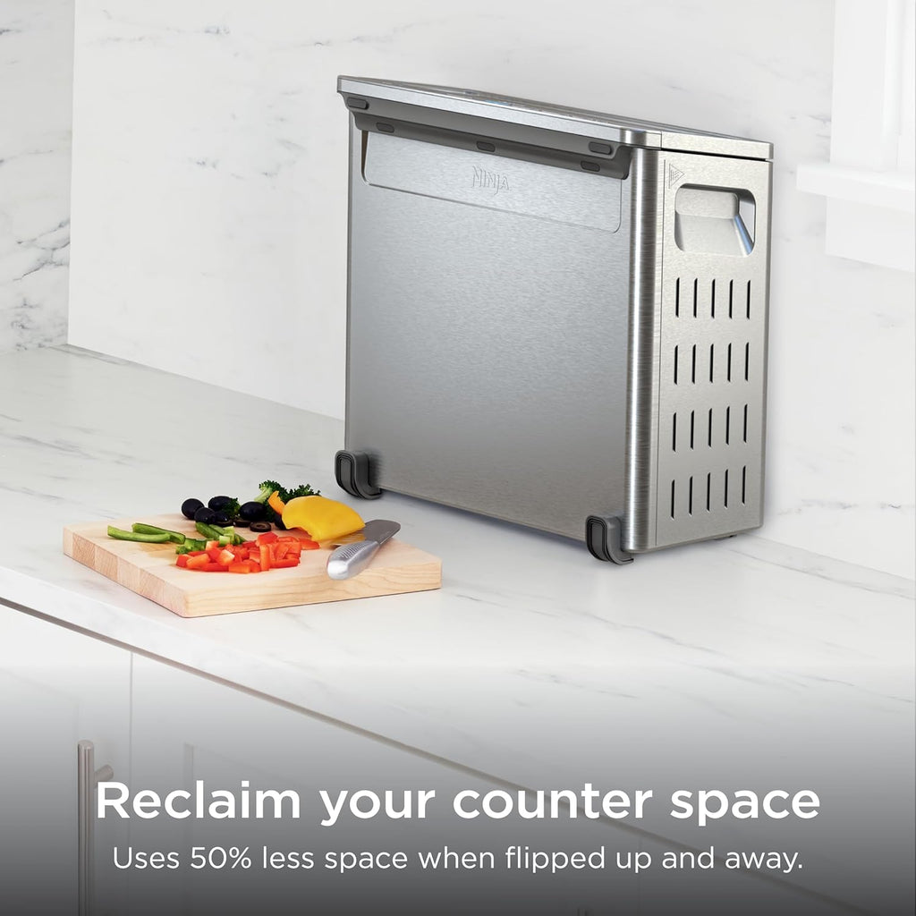 Ninja Flip Toaster Oven & Air Fryer, 8-in-1, Stainless Steel, SP151 | Air fry, bake, broil, toast, bagel, dehydrate, reheat, 1800W, Flip up & away, XL capacity